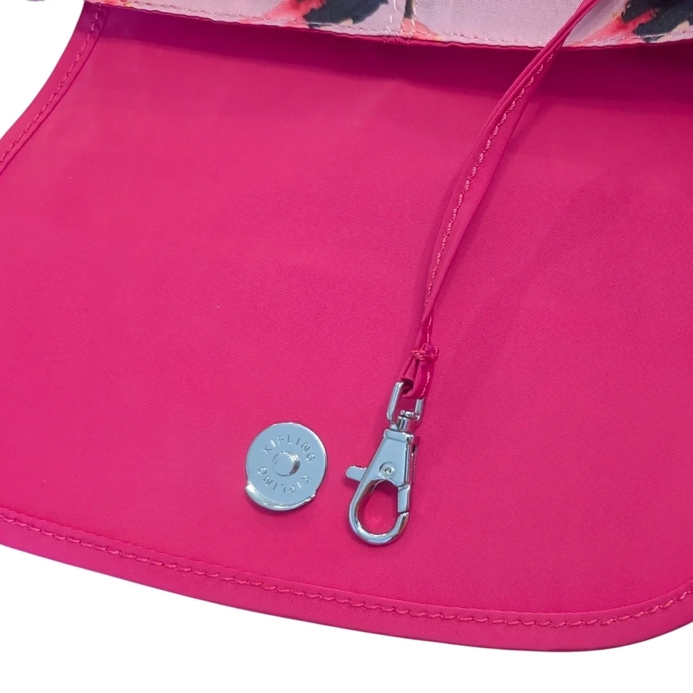 Kipling x Barbie Darlee Backpack Power Pink Transparent w/ Keychain Barbiecore